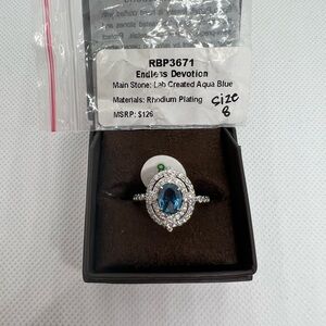 Endless Devotion Silver Ring with Blue Stone